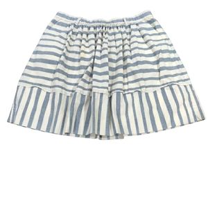 Madewell Dock Striped skirt blue pull on chambray L